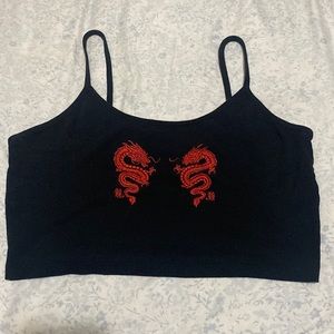 Urban Outfitters Dragon cropped tank top